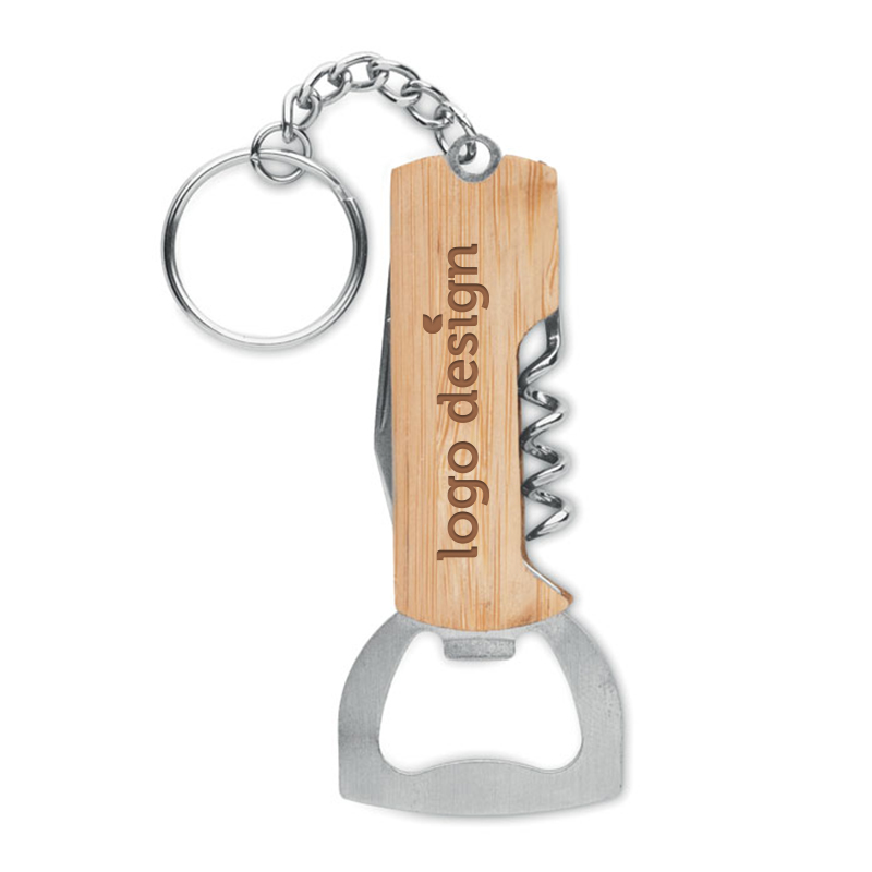 3-in-1 bamboo keychain